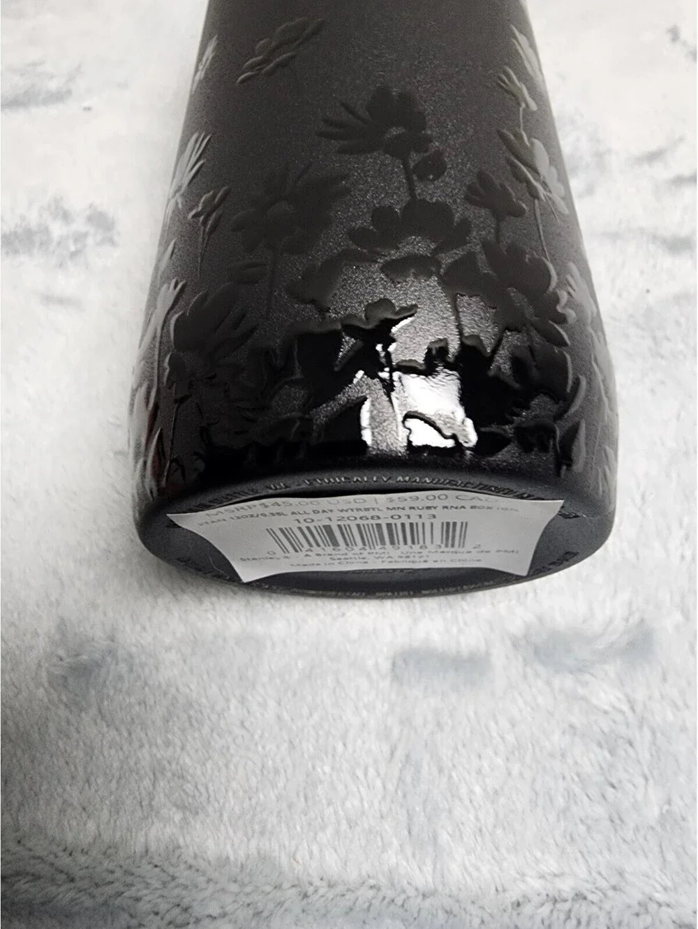🤩STANLEY X JENNIE BLACK 12OZ ALL DAY SLIM LUXE BOTTLE LIMITED EDITION IN HAND
